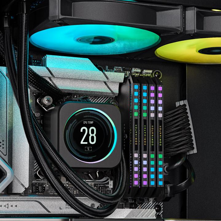 Immagine prodotto Corsair KIT DDR5 64GB PC 6400 CL32 (2x32GB) DOMINATOR P RGB retail (2 x 32GB, 6400 MHz, RAM DDR5, DIMM)