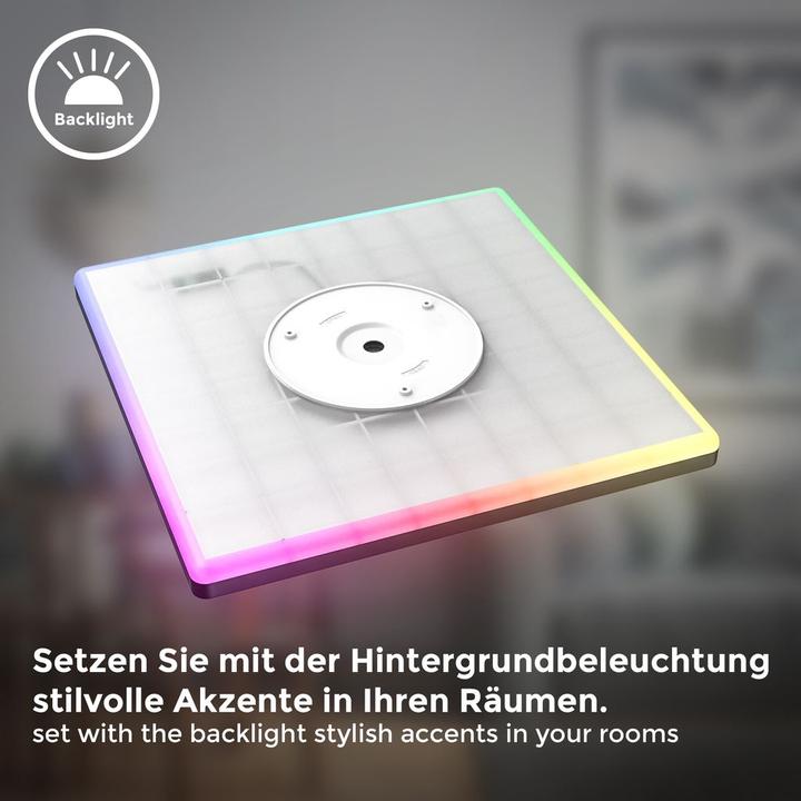 Produktbild B.K.Licht Ultraflaches RGB/W-LED Panel,schwarz, 1xLED/22W (2700 lm)