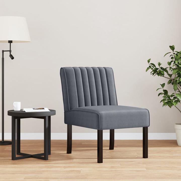 Actual product image VidaXL Polsterstuhl Dunkelgrau Samt