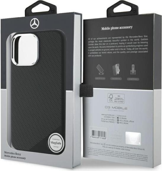 Immagine prodotto Mercedes MEHMP16X23SUGDK Custodia rigida per iPhone 16 Pro Max 6,9" in silicone Logo Tonale Legno Pa (Apple iPhone 16 Pro Max)