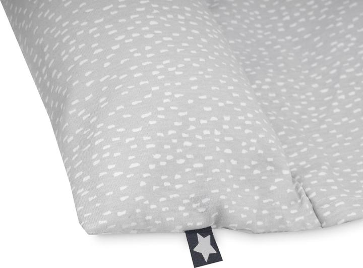 Actual product image Julius Zöllner Jersey cover Loop Comfy for changing mat Softy, Tiny Squares Grey (85 x 75 cm)