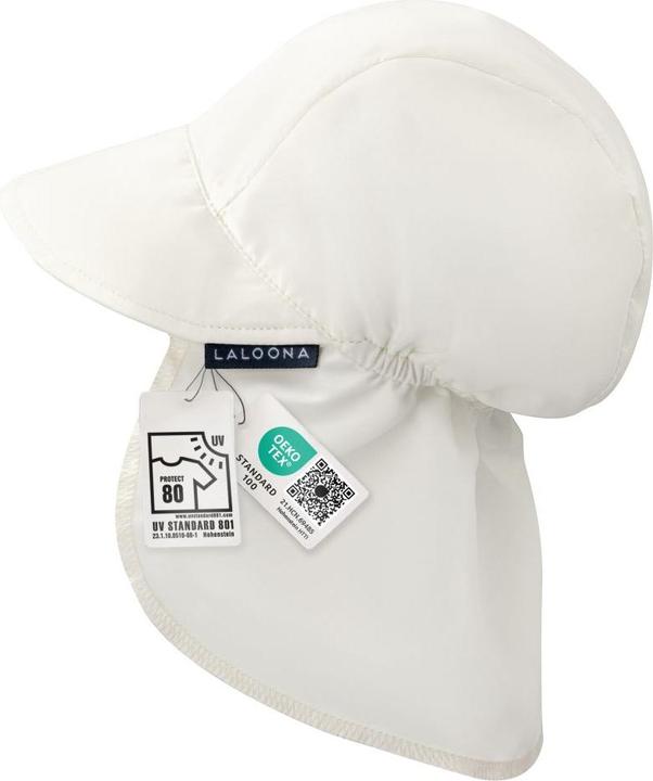 La Loona LaLoona Babymützen & Babyhüte Schirmmütze mit Nackenschutz UPF 80 - Offwhite -