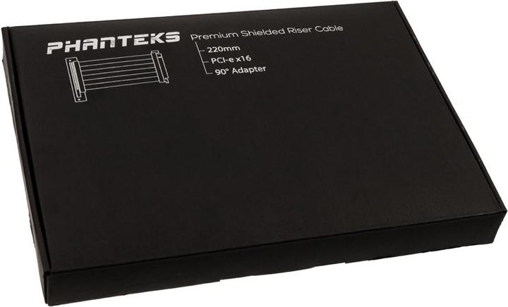Actual product image Phanteks PCIe x16 riser ribbon cable, 90 degrees
