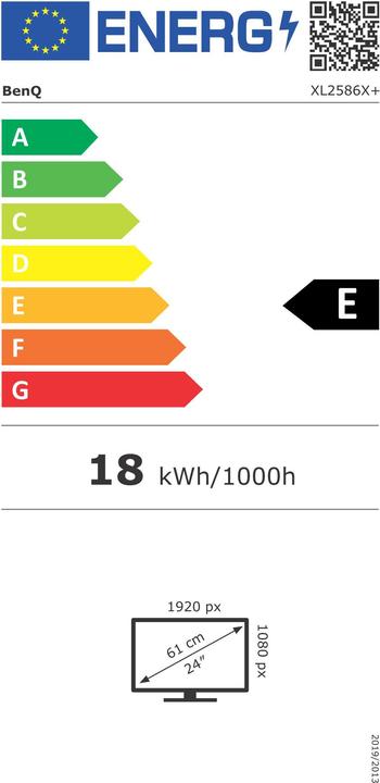 Etichetta energetica BenQ ZOWIE XL2586X+ 24.1IN 62.18CM (1920 x 1080 pixel, 24.10")