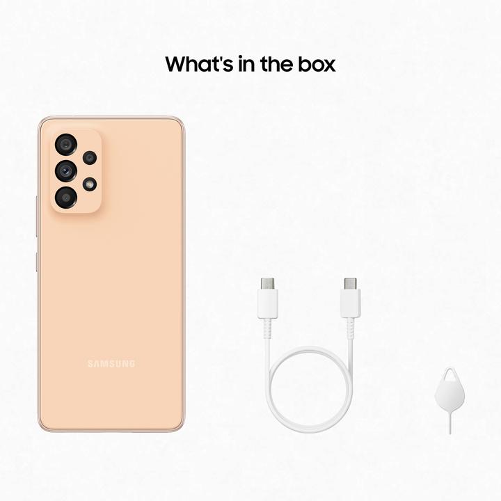 Actual product image Samsung Galaxy A53 5G (128 GB, Awesome Peach, 6.50", Dual SIM, 64 Mpx, 5G)
