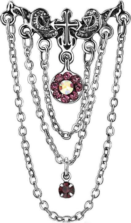 Actual product image Star Piercing Banana silver with ball Chandelier with chains (Surgical steel 316L, Brass)