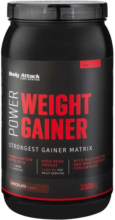 Actual product image Body Attack Power Weight Gainer (1500g can) (Chocolate, 1 pcs., 1500 g)