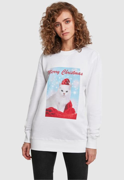 Produktbild Merchcode Ladies Merry Christmas Cat Crewneck (L)