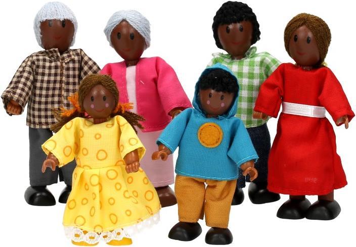 Image du produit Hape Famille de poupées couleur peau foncée