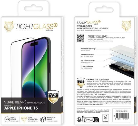 Immagine prodotto Tiger Pellicola di vetro riciclato (1 Pezzo/i, Apple iPhone 15)