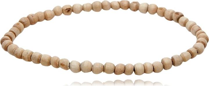 Actual product image Leyda Tulsi wood bracelet (Coloured stone)