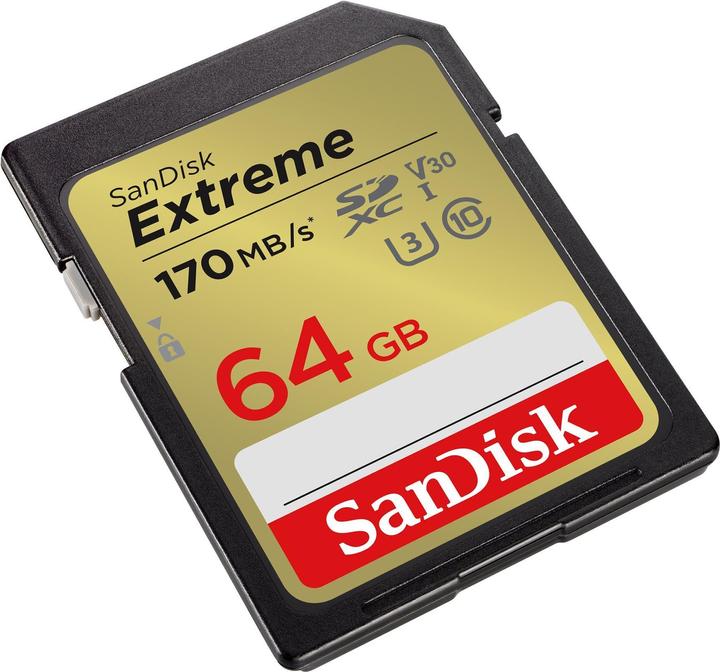 Image du produit SanDisk Extreme (64 Go, SDXC, U3, UHS-I)