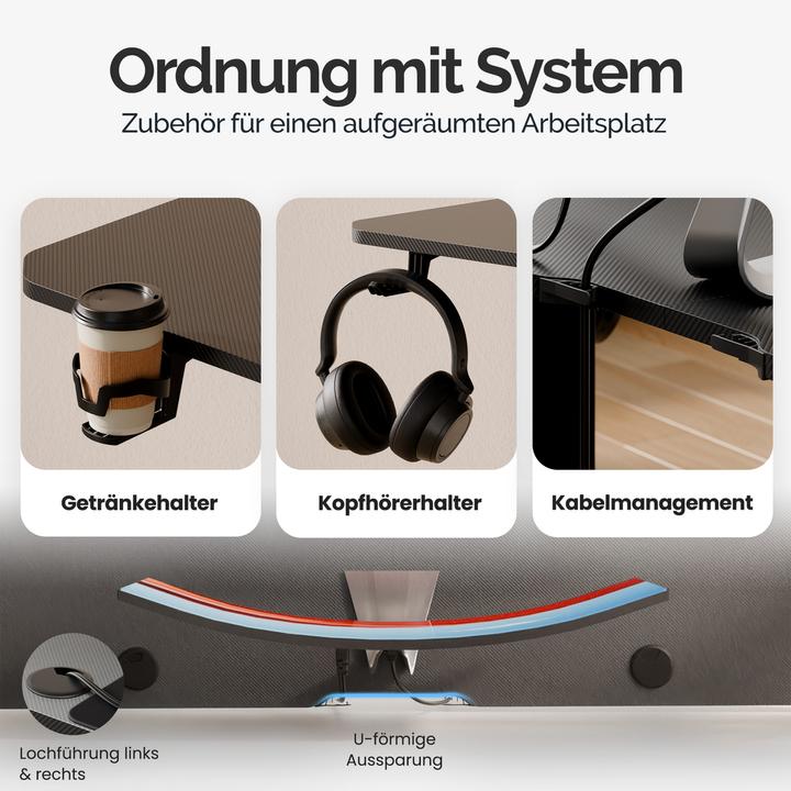 Produktbild Casaria Höhenverstellbarer Schreibtisch (160 x 75 x 118 cm)