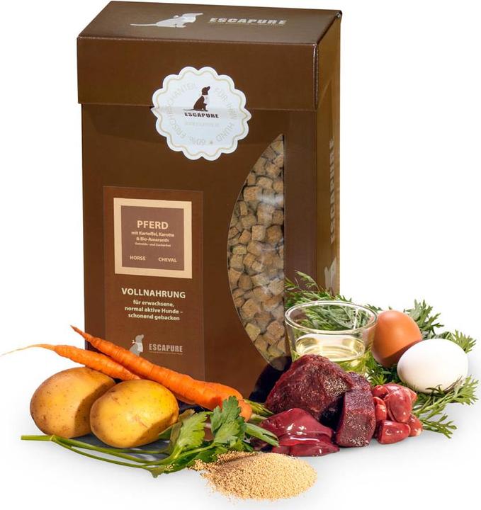 Image du produit Escapure Aliments secs cuits avec 60% de cheval (Adulte, 1 pcs, 1500 g)