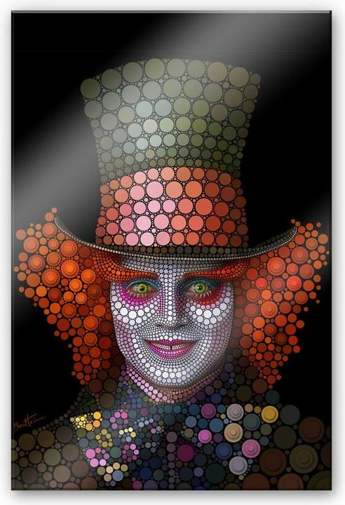 Image du produit Trenddeko Ben Heine - Circlisme : Johnny Depp le Chapelier (70 x 100 cm)