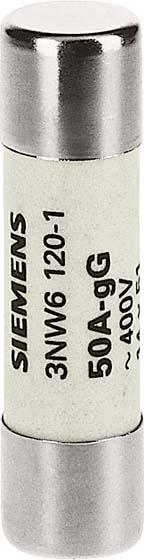 Actual product image Siemens Ceramic fuse MT 6A 500V AC 14x51mm 3NW6101-1 (Cylinder fuse, 6 A)