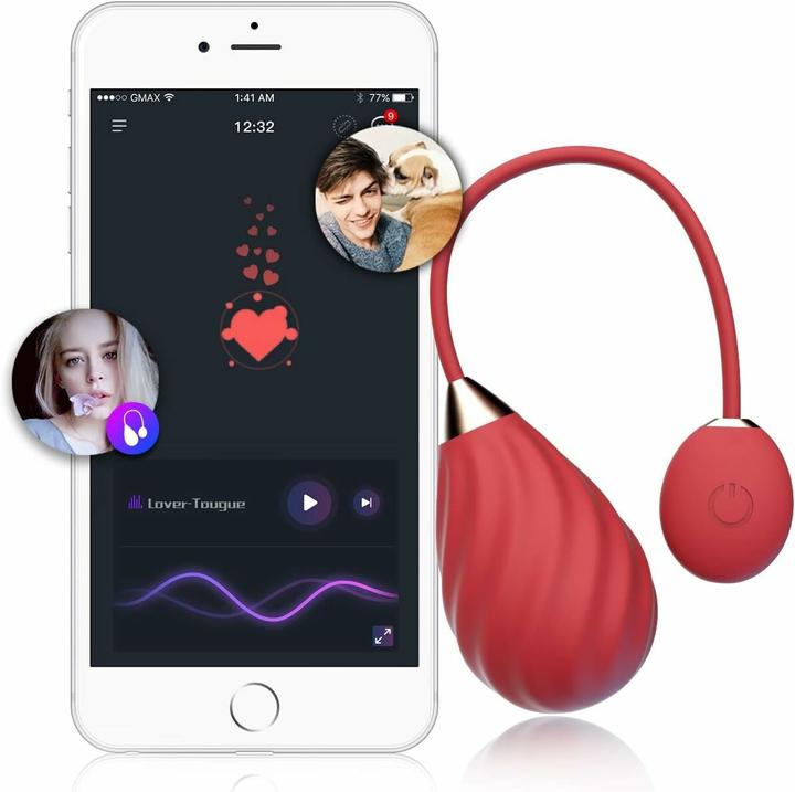 Actual product image Magic Motion Magic Sundae App Controlled Love Egg Red