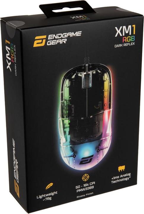 Actual product image Endgame Gear XM1 RGB Gaming Mouse - Dark Reflex (Cable)