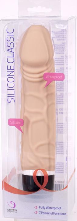 Actual product image Seven Creations Silicone Classic Vibrator approx. 19cm flesh