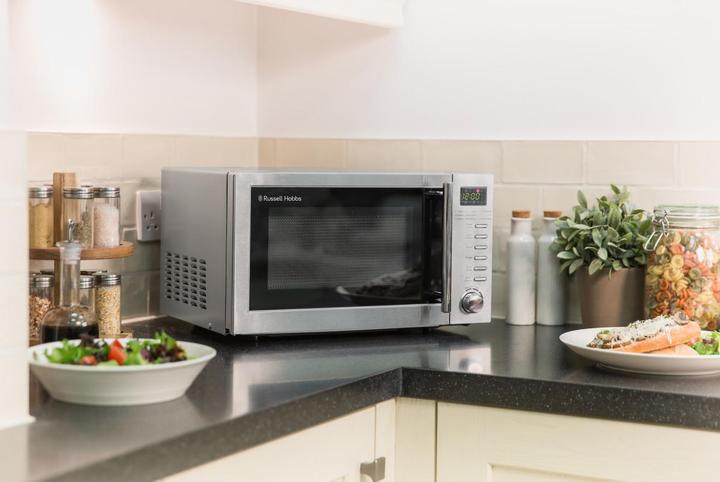 Immagine prodotto Russell Hobbs RHM2031 – 20-Liter-Digitale Mikrowelle mit Grill, Edelstahl (Spina CH, 20 l)