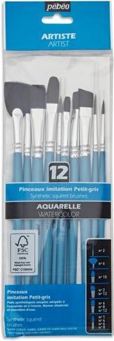 Produktbild Pebeo 12 verschiedene Aquapinsel