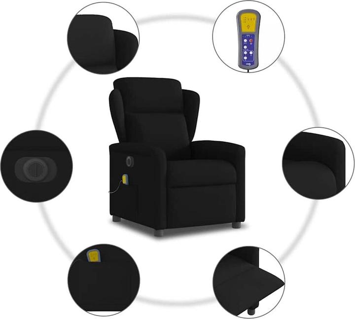 Image du produit VidaXL Fauteuil de massage électrique noir tissu