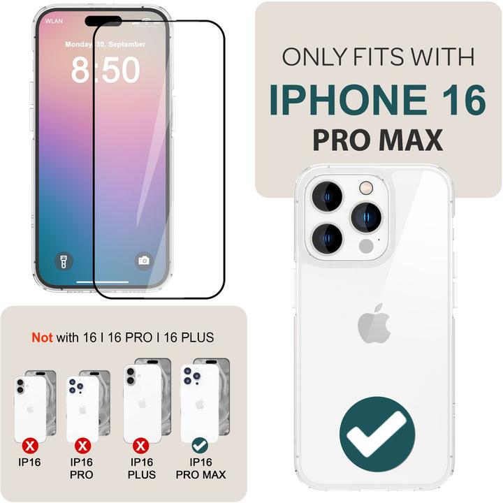 Immagine prodotto Nalia 2x vetro protettivo e 1x sagoma (2 Pezzo/i, Apple iPhone 16 Pro Max)