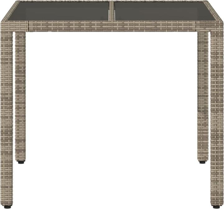 Produktbild VidaXL Gartentisch mit Glasplatte (90 cm)