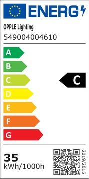 Energie-Label Opple LEDTrun#549004004610 LED-Gerätetraeger 4000K (5600 lm)