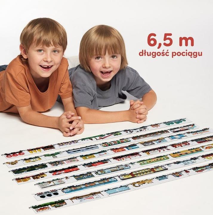Actual product image Czuczu Double-sided jigsaw puzzle - Trains (5 pieces)