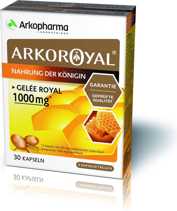 Actual product image Arkopharma Arkoroyal Premium Gelée Royal Kapseln 1000mg (30 Piece, Capsules, 46 g)