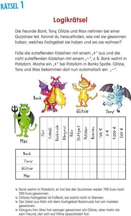 Immagine prodotto Tessloff Logische Denkrätsel (Tedesco, Agenzia stampa ROQA Essen Franchi Behr, 2017)