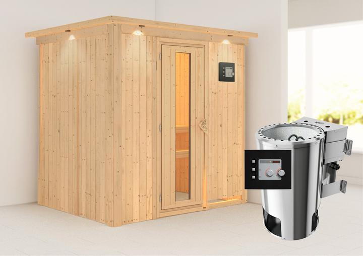 Actual product image Karibu Fanja with roof wreath (Plug & Play 3,6 KW - Bio external control)