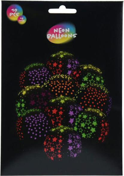 Image du produit Ballons néon, brillent dans le noir, 10 pcs