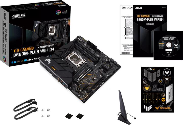 Productafbeelding ASUS TUF GAMING B660M-PLUS D4 (LGA 1700, Intel B660, mATX)