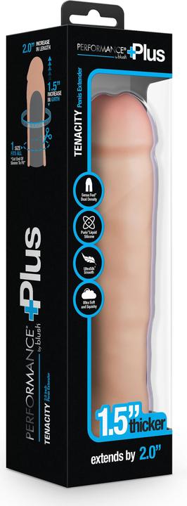 Actual product image Blush performance plus 2 inch silicone penis xtender beige