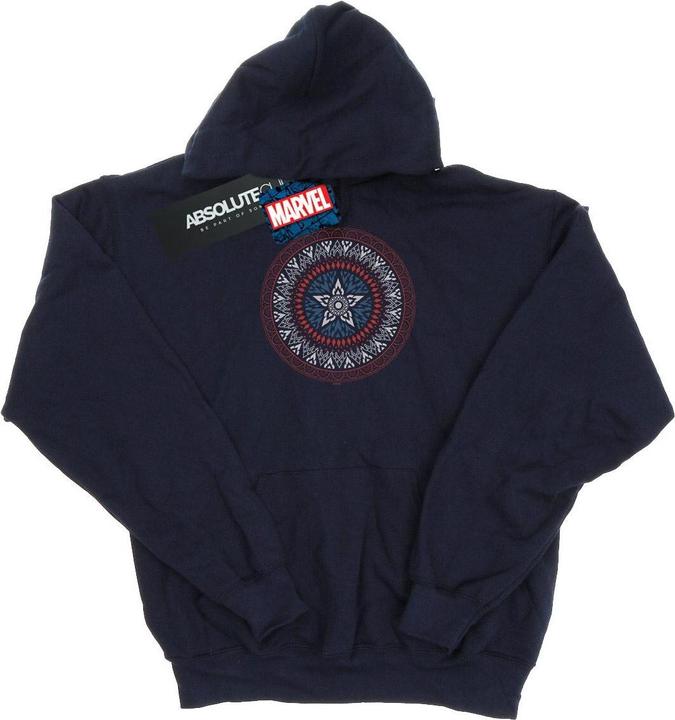 Produktbild Captain America Ornamental Shield Kapuzenpullover (XL)