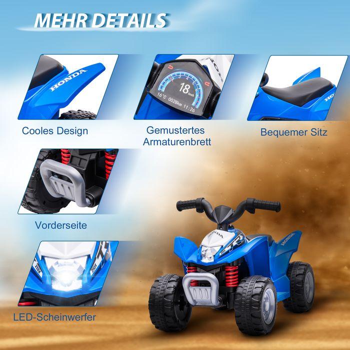 Immagine prodotto Swisshandel24 Elektro-Quad Miniquad Kinder Elektro ATV Kinderquad ab 18 Monaten Schwarz (6 V)