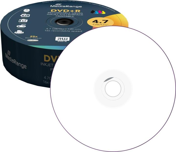 Actual product image MediaRange DVD+R 4.7GB, 25 spindle (25 x)