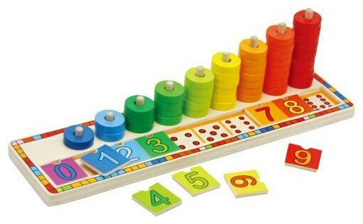 Actual product image Topbright Toys Houten Leerspel Ringen Tellen, 56dlg.