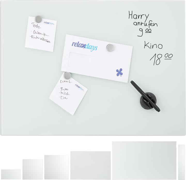 Actual product image Relaxdays Magnetic Dry Erase Board (80 x 0.4 x 50 cm)