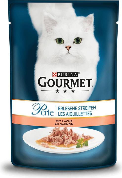 Produktbild MGA GOURMET Perle Erlesene Streifen mit Lachs (Adult, 1 Stk., 85 g)