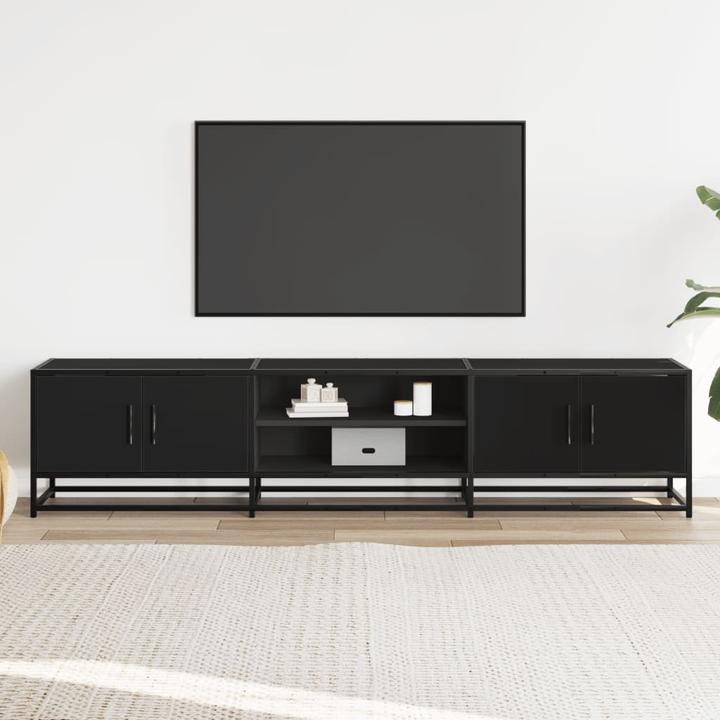 Actual product image VidaXL TV cabinet Lowboard TV cabinet TV table black wood-based material