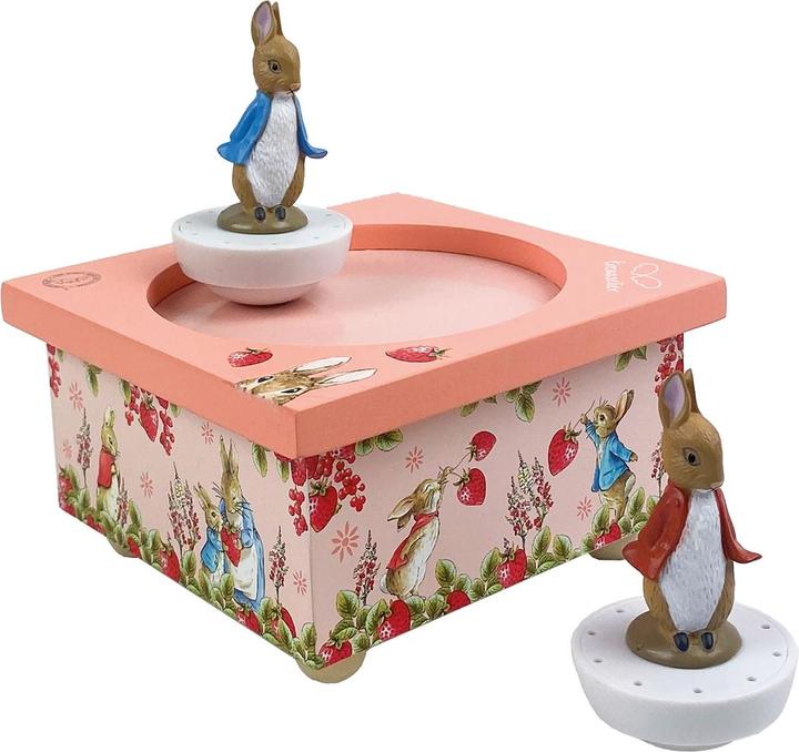 Trousselier Musical Clock Dancing Peter Rabbit, Strawberries Magnetic