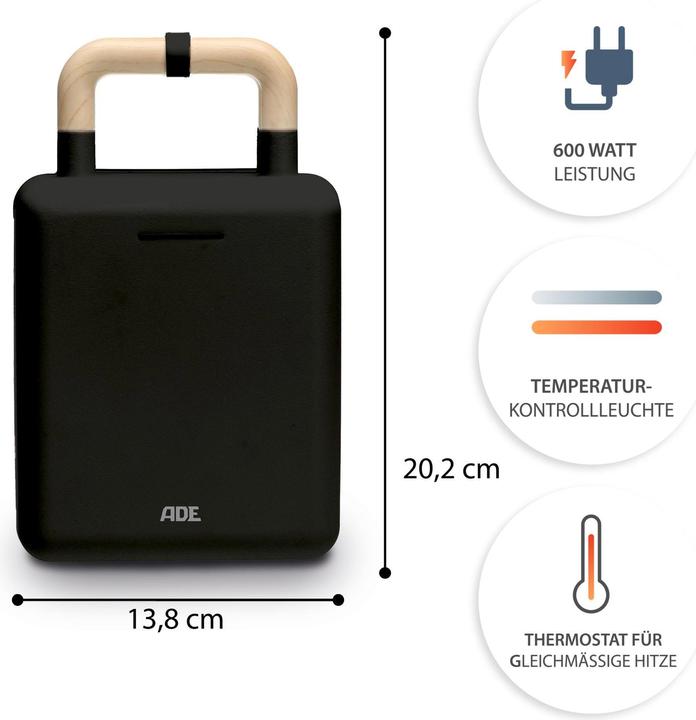 Actual product image ADE Waffle Iron White