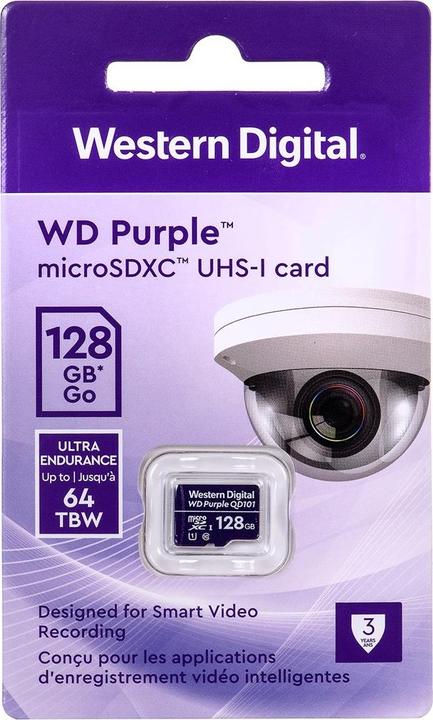 Productafbeelding WD Paars QD101 (128 GB, microSDXC, U1, UHS-I)