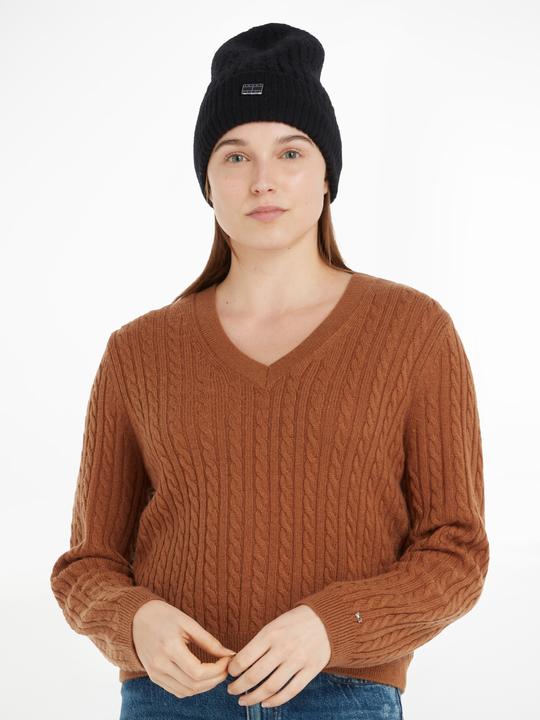 Actual product image Tommy Hilfiger TJW Cosy Knit Beanie Dames - Zwart - One Size