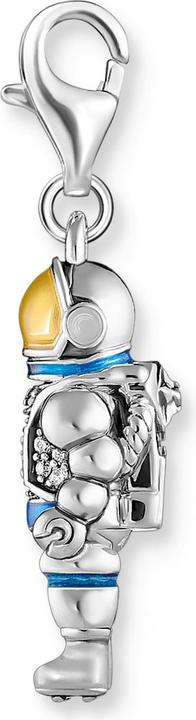 Image du produit Thomas Sabo Charm pendentif astronaute avec pierres colorées argent noirci (Argent 925, Émail)