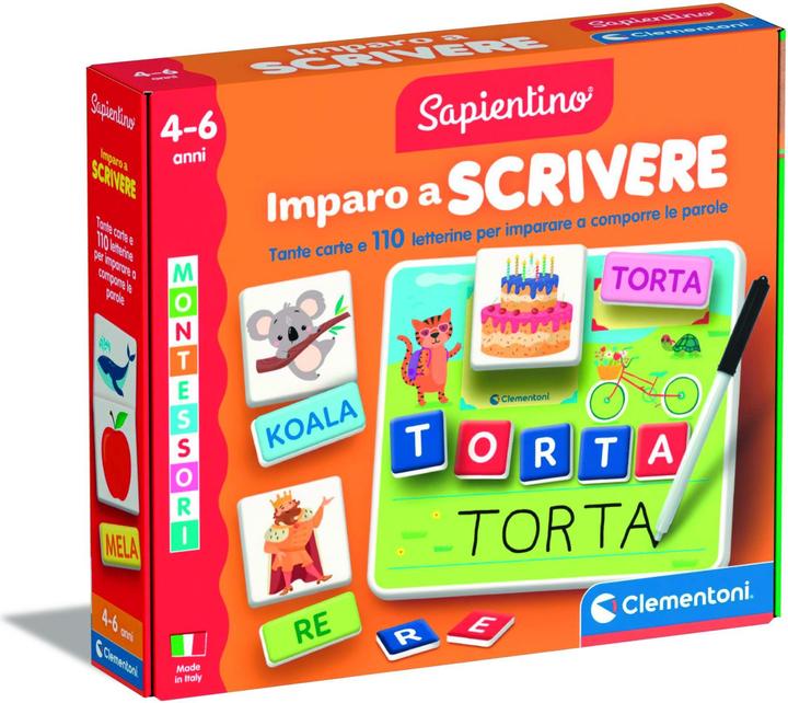 Image du produit Clementoni Sapientino Apprendre cartes alphabet et tableau effaçable, apprendre à écrire, jeu éducatif (Italien)