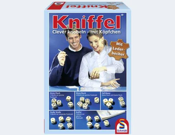 Actual product image Schmidt Spiele Yahtzee with leather dice cup (German)